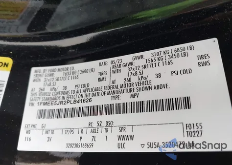 2023 Ford Bronco Raptor из США, поврежденный, VIN 1FMEE5JR2PLB41626